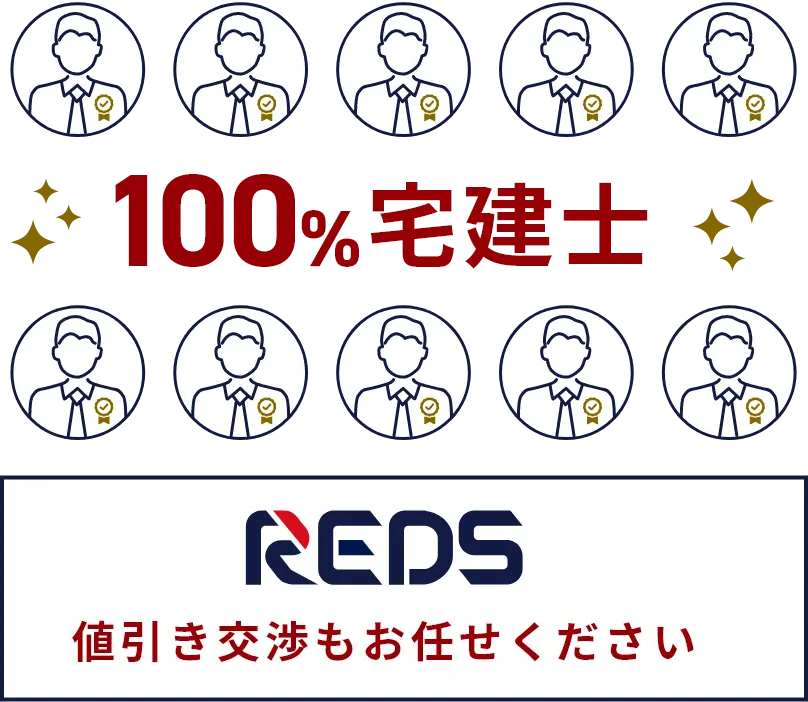 100%宅建士　値引き交渉もおまかせください
