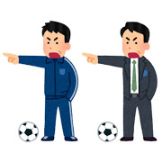 サッカーの監督のイラスト