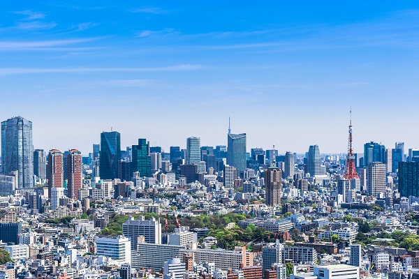 東京タワーと都市風景