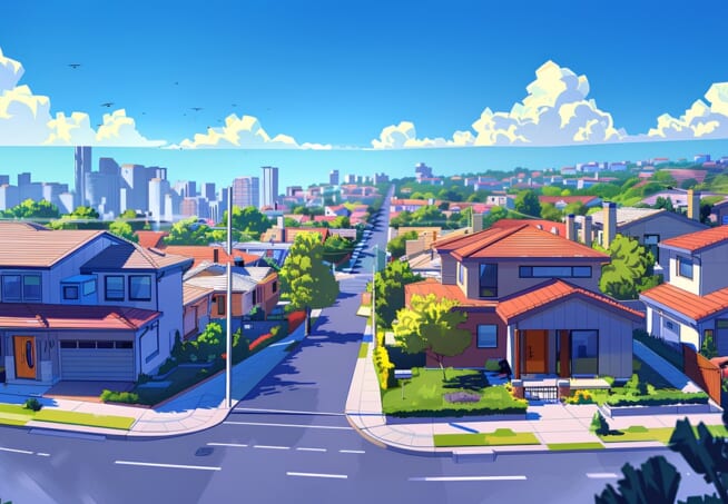 閑静な住宅街