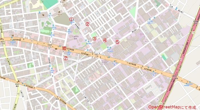 八潮市道路陥没事故現場地図_700