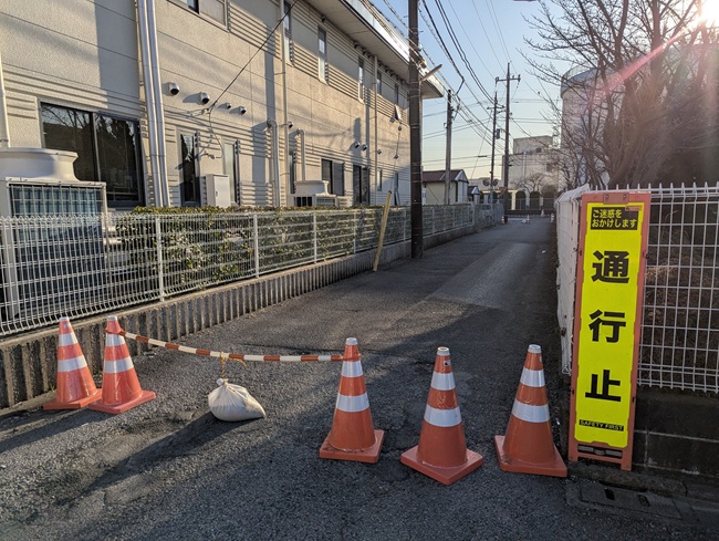 ②上馬場から建設事務所脇
